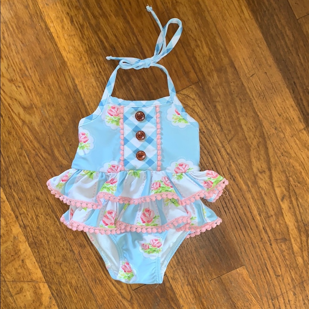 3m little baby girls ruffle halter style cutest swimsuit ever!